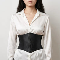 Luna Rune Leather Waist Corset Belt