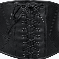 Luna Rune Wide Boned Lace-Up Corset Belt