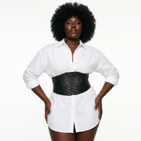 Luna Rune Wide Boned Lace-Up Corset Belt