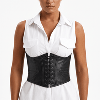 Luna Rune Wide Boned Lace-Up Corset Belt