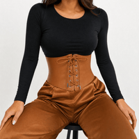 Luna Rune Wide Lace-Up Structured Corset Belt