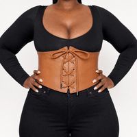 Luna Rune Wide Lace-Up Structured Corset Belt