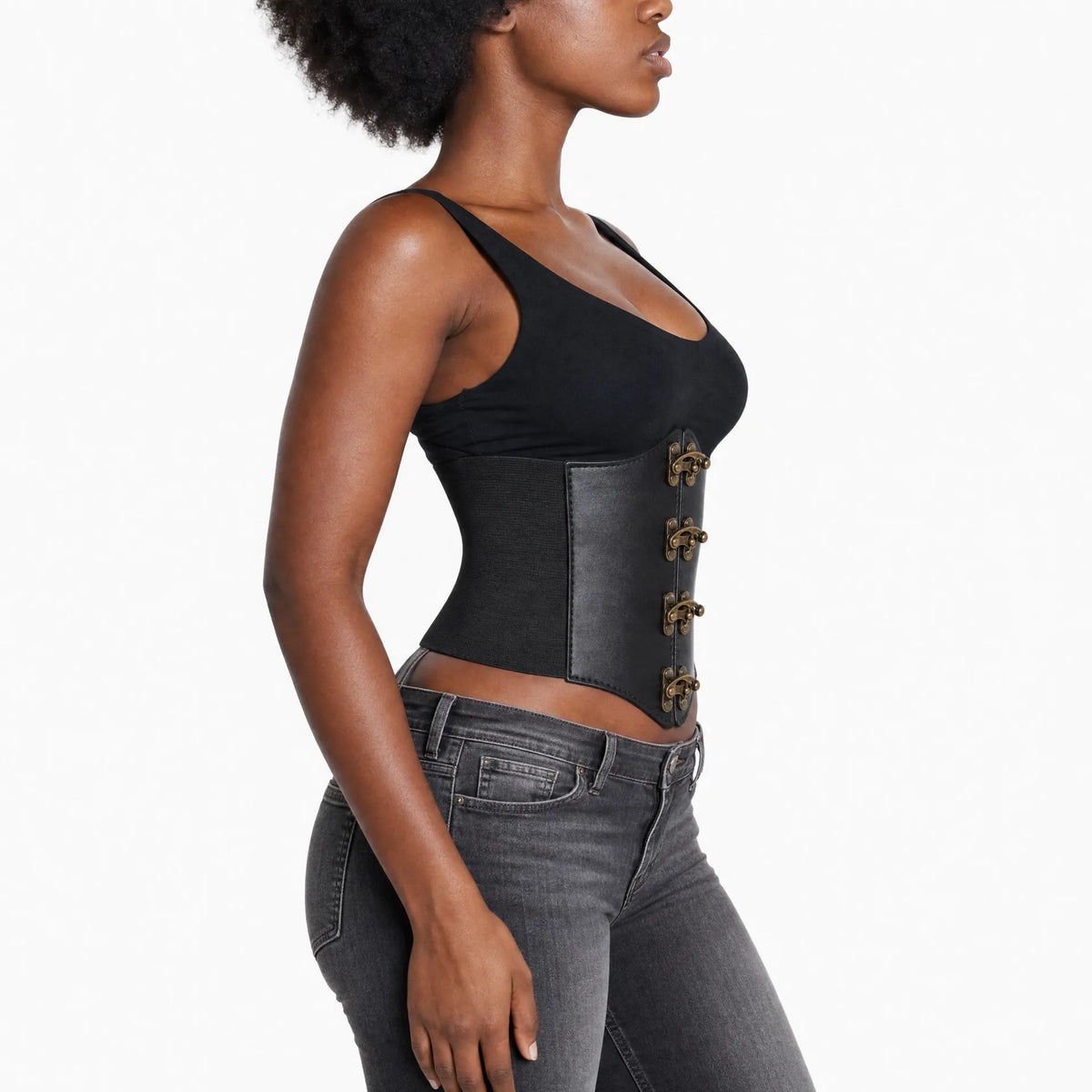 Luna Rune Wide Retro Hook-Eye Corset Belt