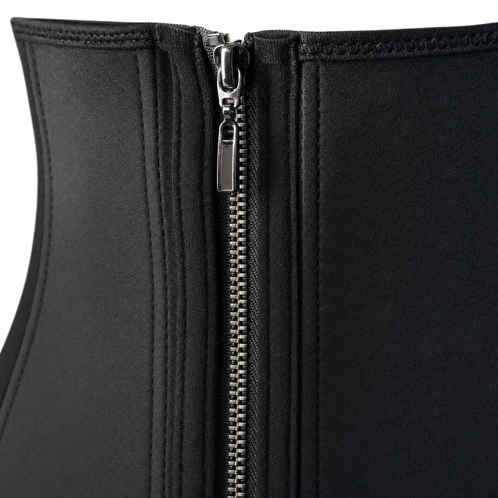 Luna Rune Zip-Up Boned Wasp-Waist Trainer