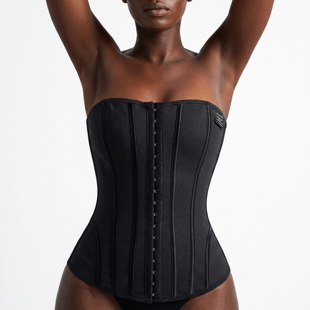 Luna Rune Zip-Up Hook-Eye Boned Waist Trainer