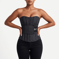 Luna Rune Zip-Up Hook-Eye Boned Waist Trainer