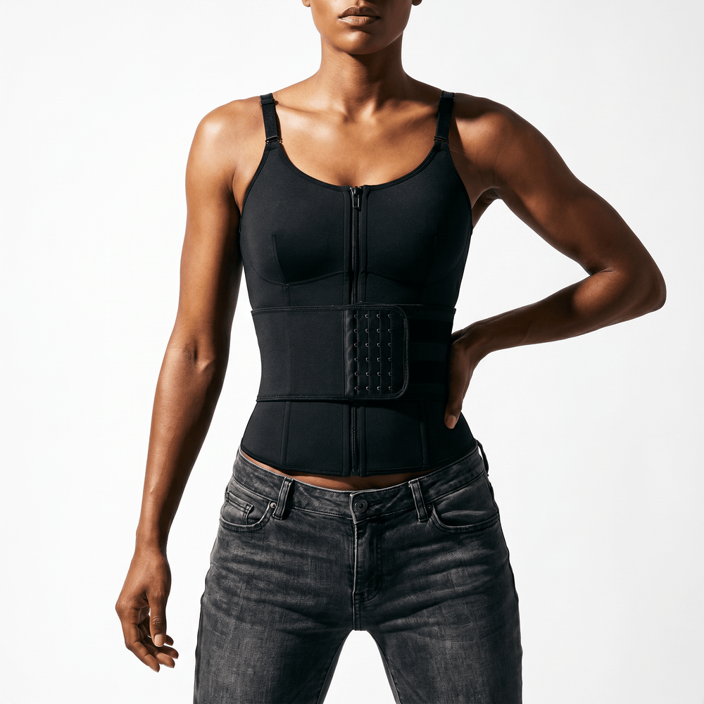Luna Rune Zip-Up Hook-Eye Slimming Waist Trainer