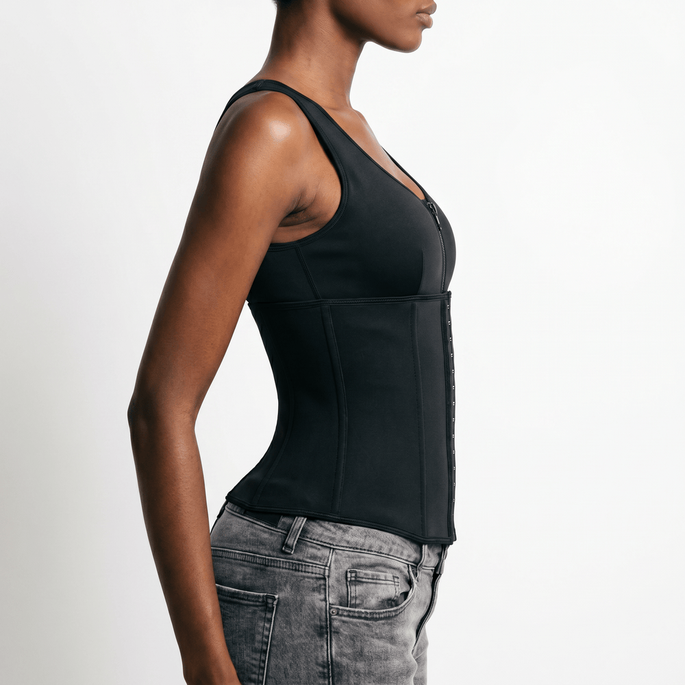 Luna Rune Zip-Up Hook-Eye Slimming Waist Trainer