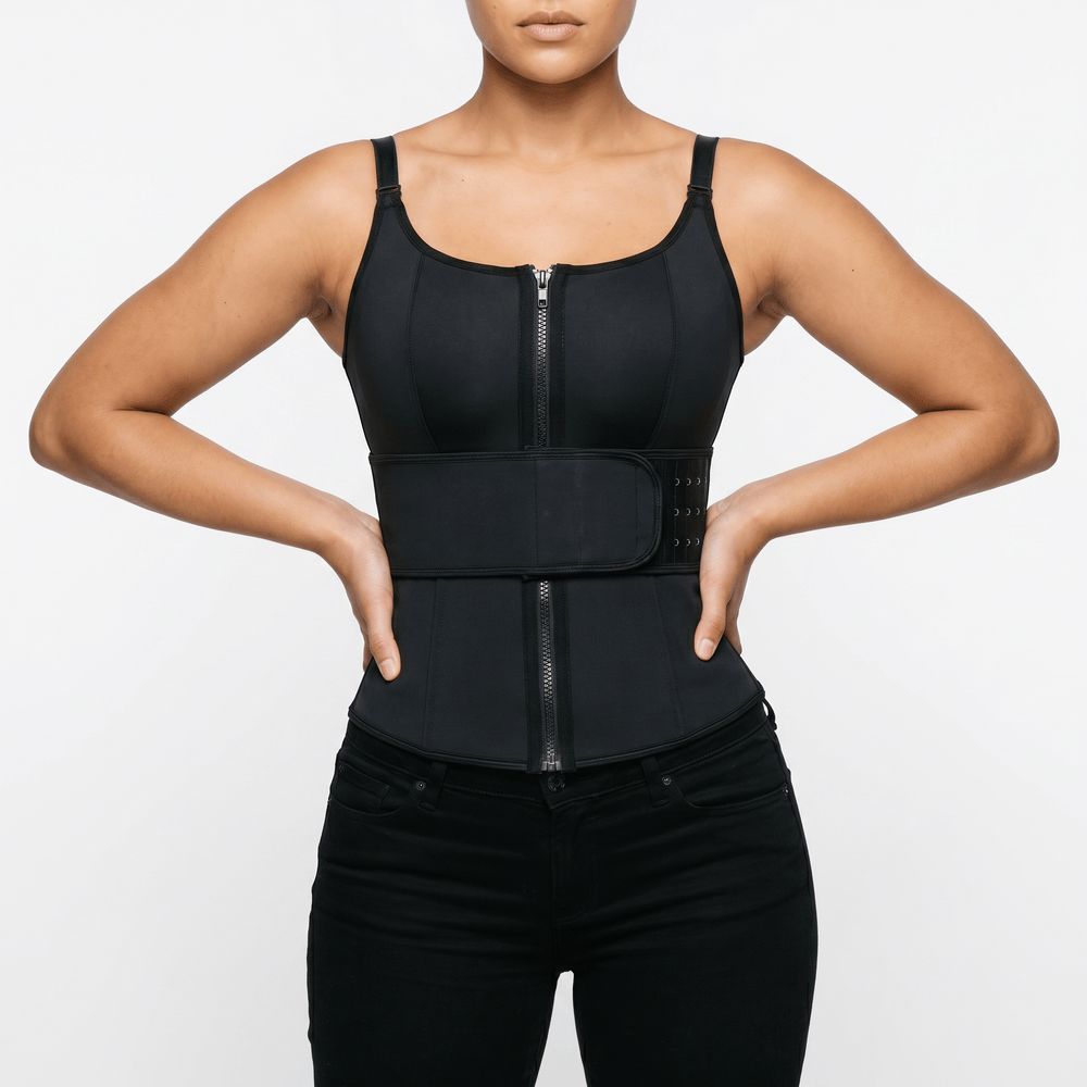 Luna Rune Zip-Up Hook-Eye Slimming Waist Trainer