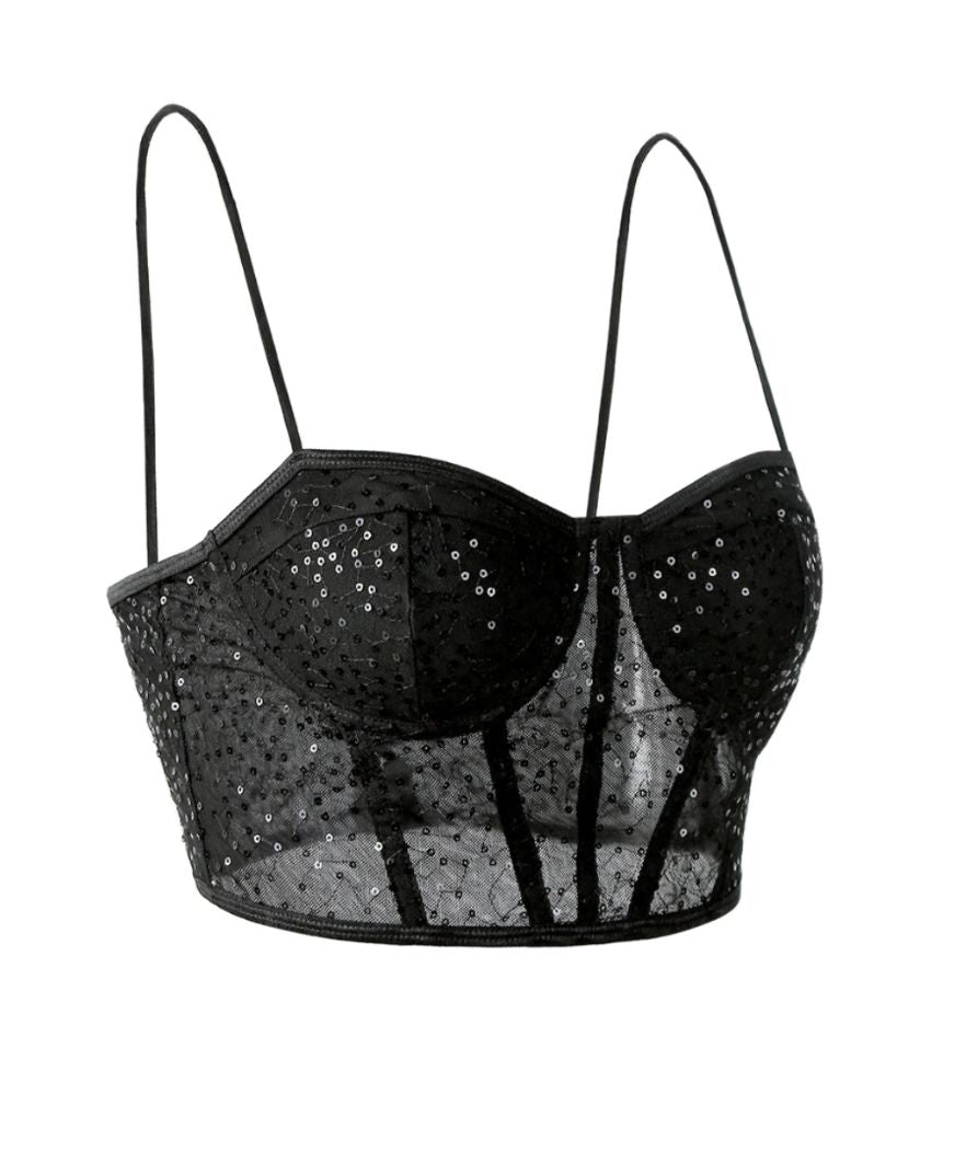 Top Corset Bustier Noir