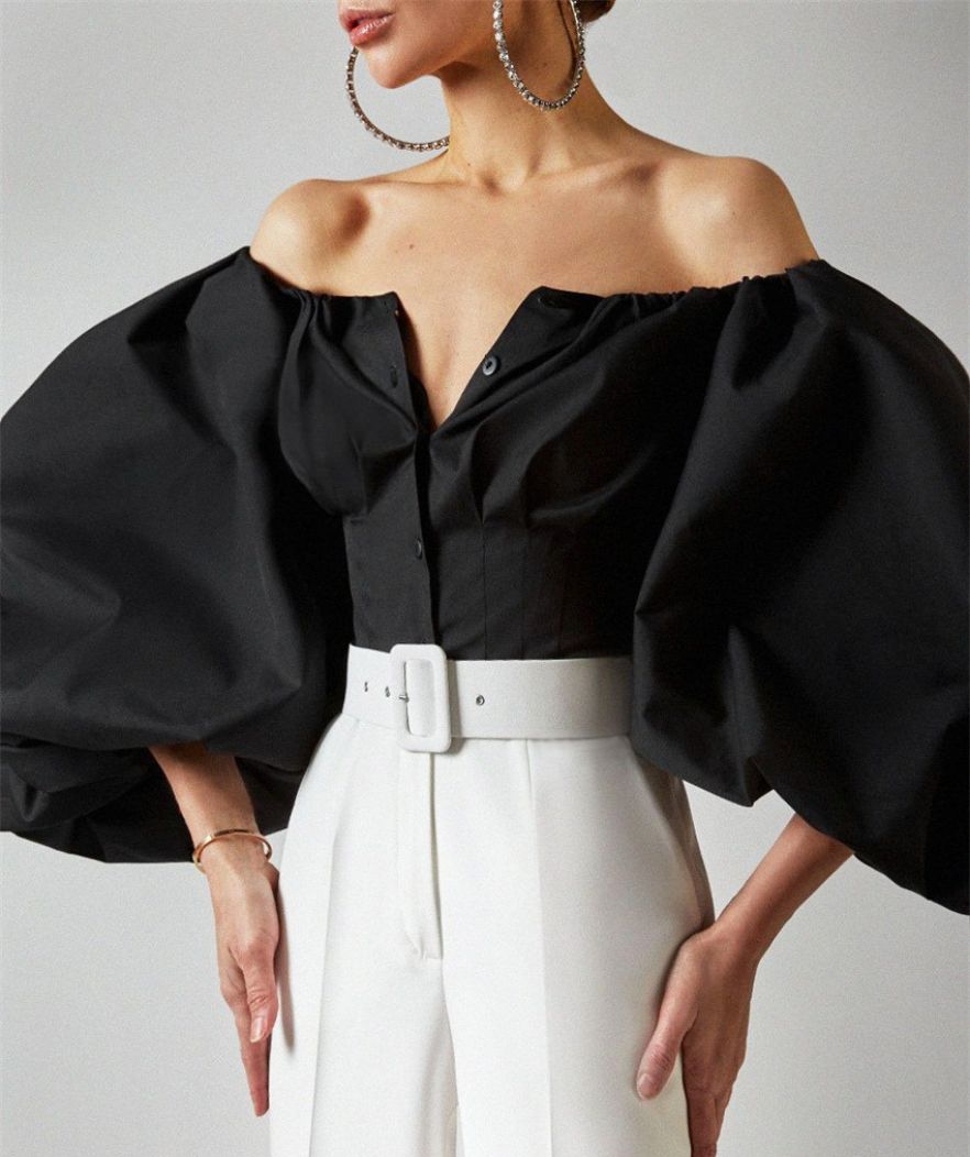 Top Corset Manche Bouffante